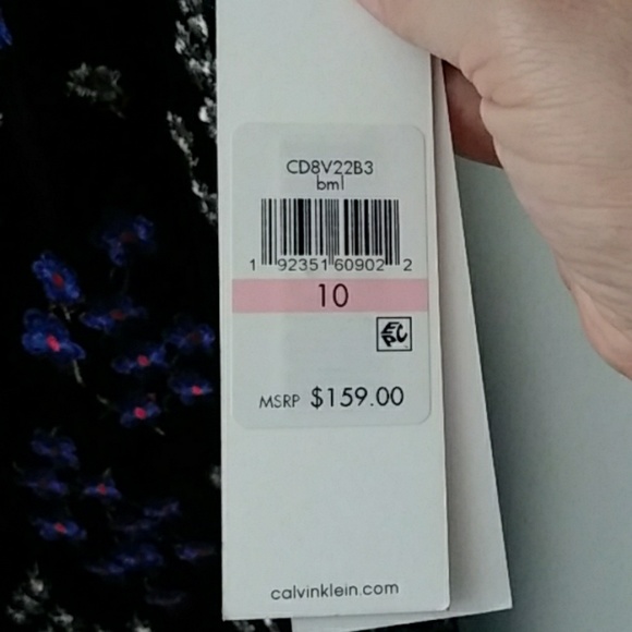 NWT Calvin Klein Midi Velour Dress - Picture 8 of 8
